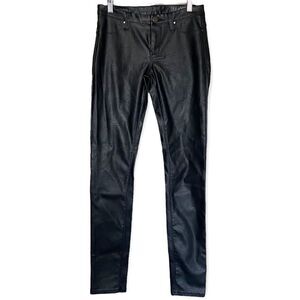 Blank NYC Black Faux Leather Low-Rise Skinny-Leg Pants Size 26